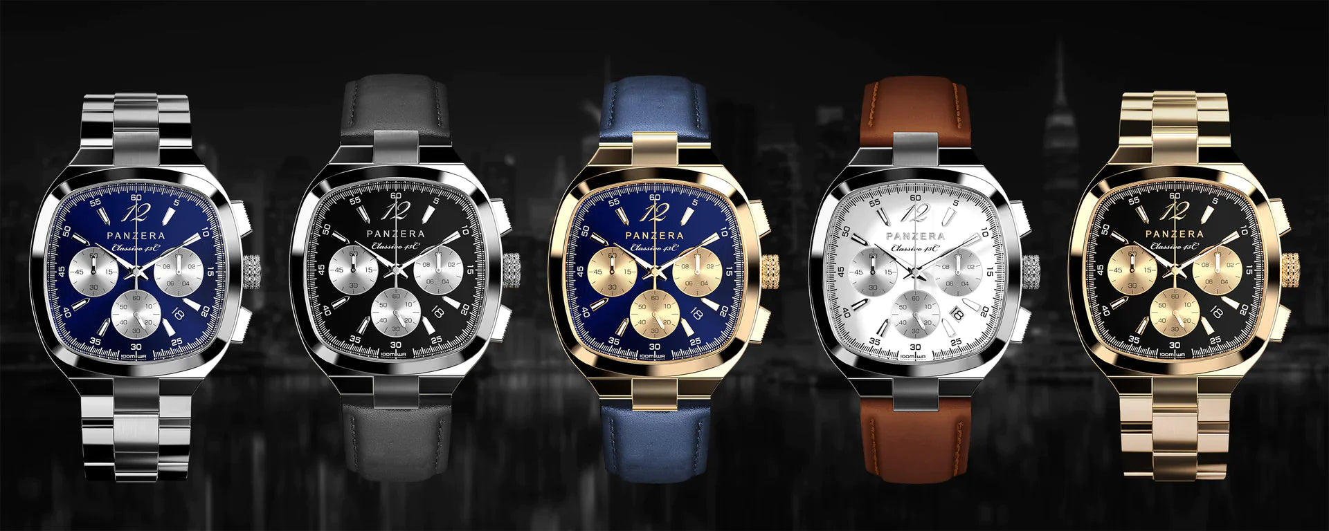 クラシボ 43 クロノグラフ - 優雅さの再定義 – PANZERA WATCHES