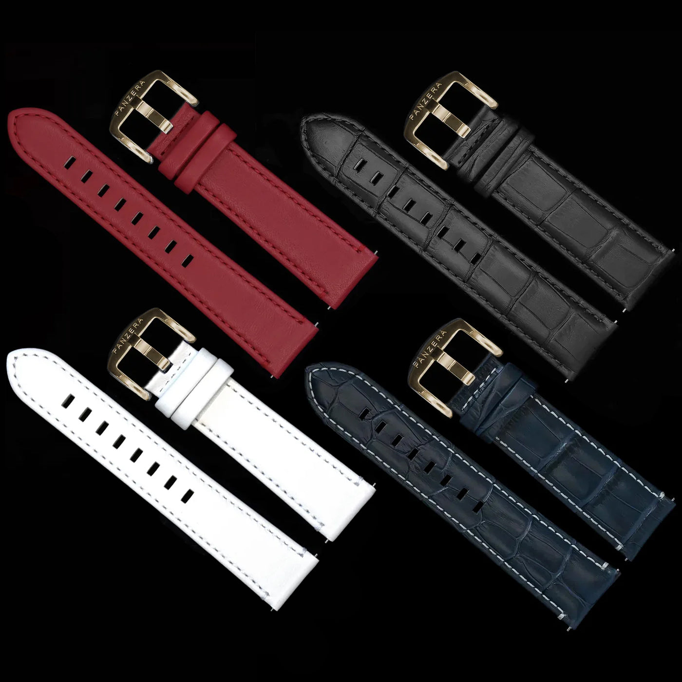 A36 Leather Strap Pack (4pc) Gold