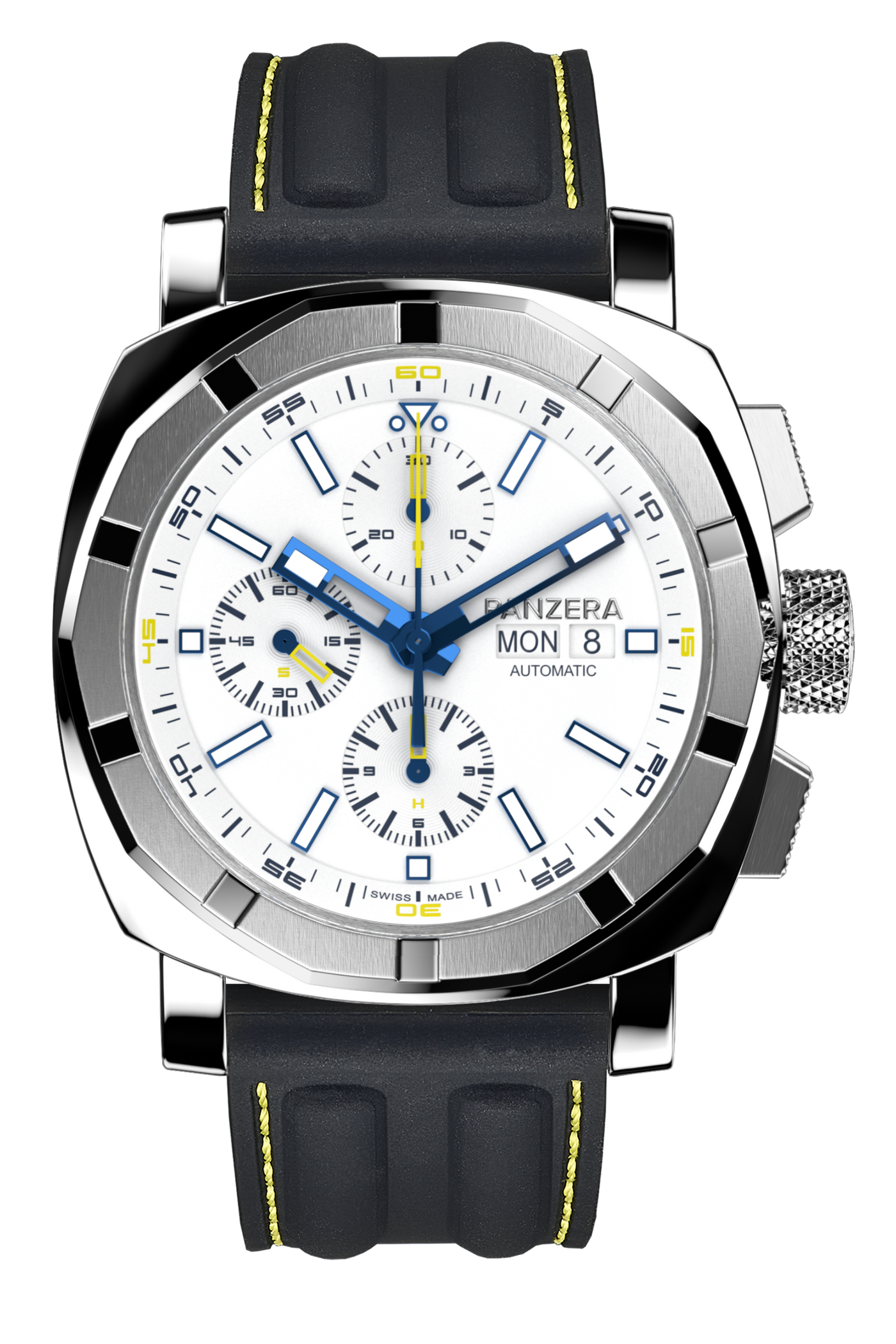 White, Black Rubber (R15)