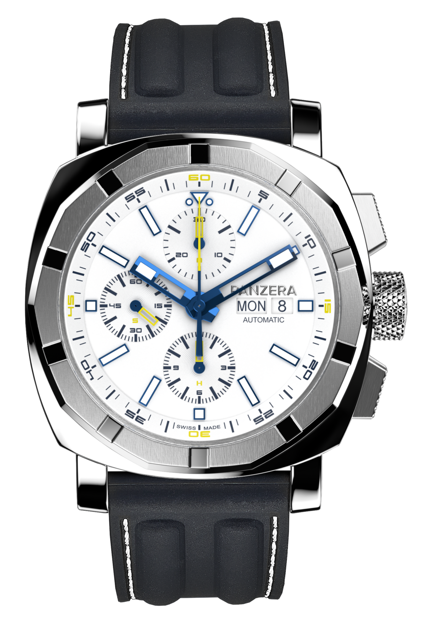 White, Black Rubber (R7)