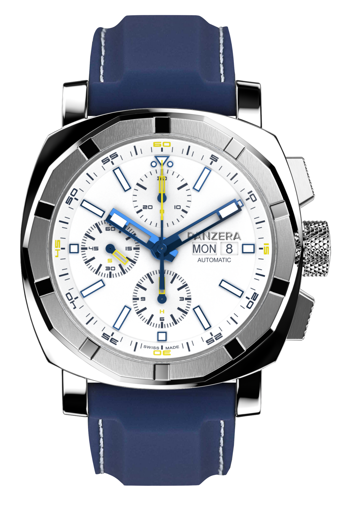 White, Blue Rubber (R8)