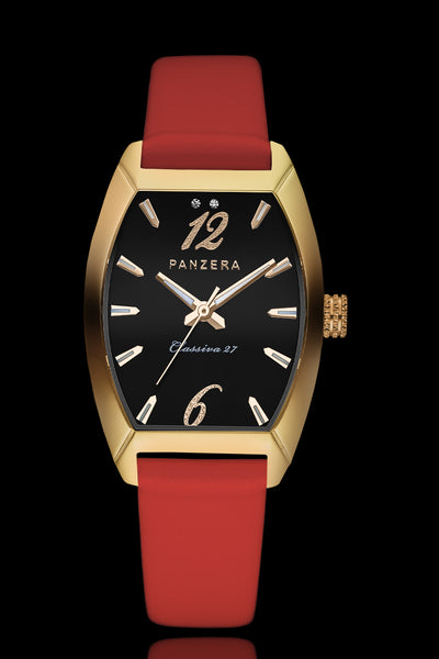 Gold, Black, Red Leather (L5)