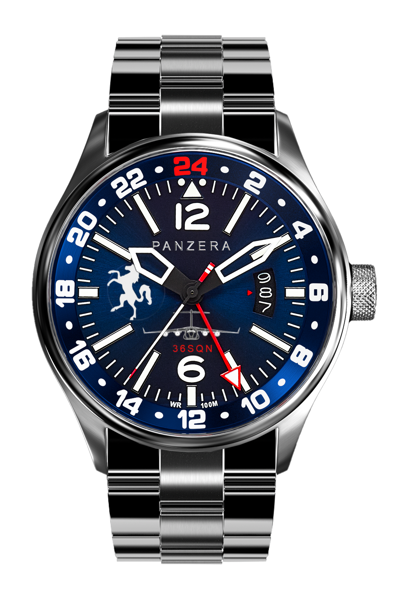 Silver, Blue, Metal (M2)