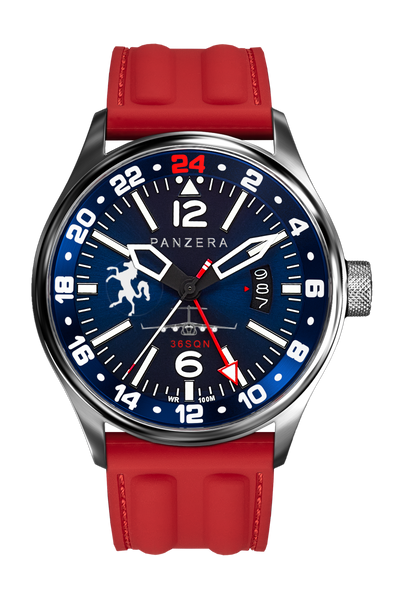 Sliver, Blue, Red Rubber (R13)