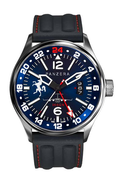 Silver, Blue, Black Rubber (R16)