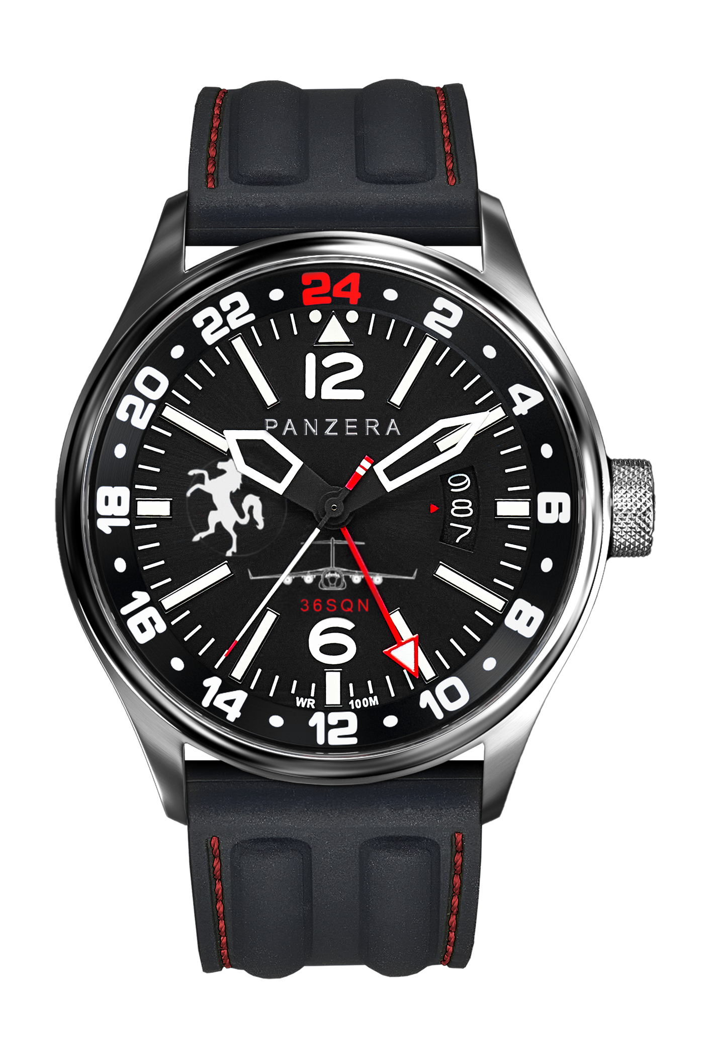 Silver, Black, Black Rubber (R16)